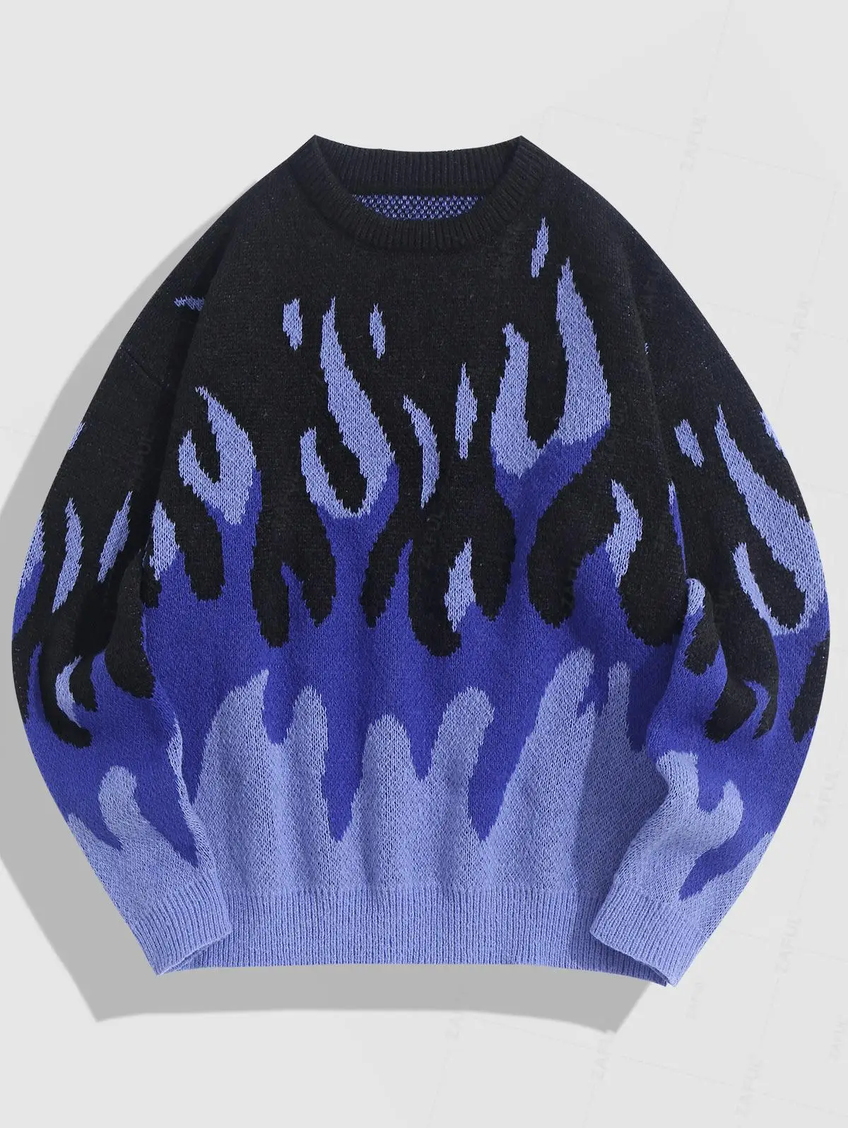 ZAFUL Fire Flame Graphic Y2K Aesthetic Sweater