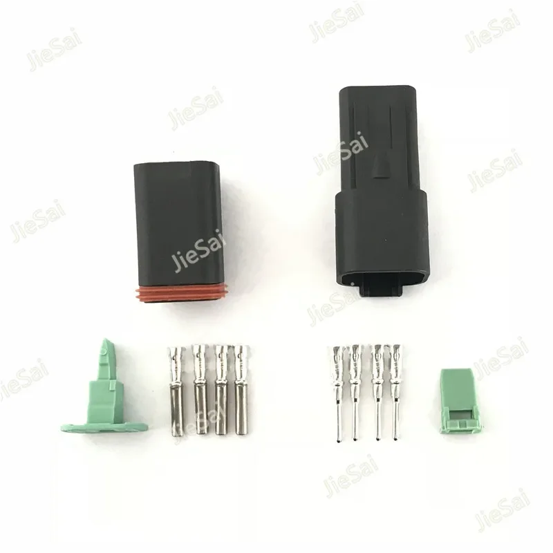 4 Pin Black DT Series DT06-4S DT04-4P Waterproof Electrical Connector Female Male Automotive Plug For Deutsch