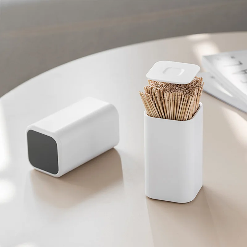 Toothpick Holder Dispenser Container Automatic  Pops Up Plastic Toothpick Holders Toothpick Stand Toothpick Box Storage Box