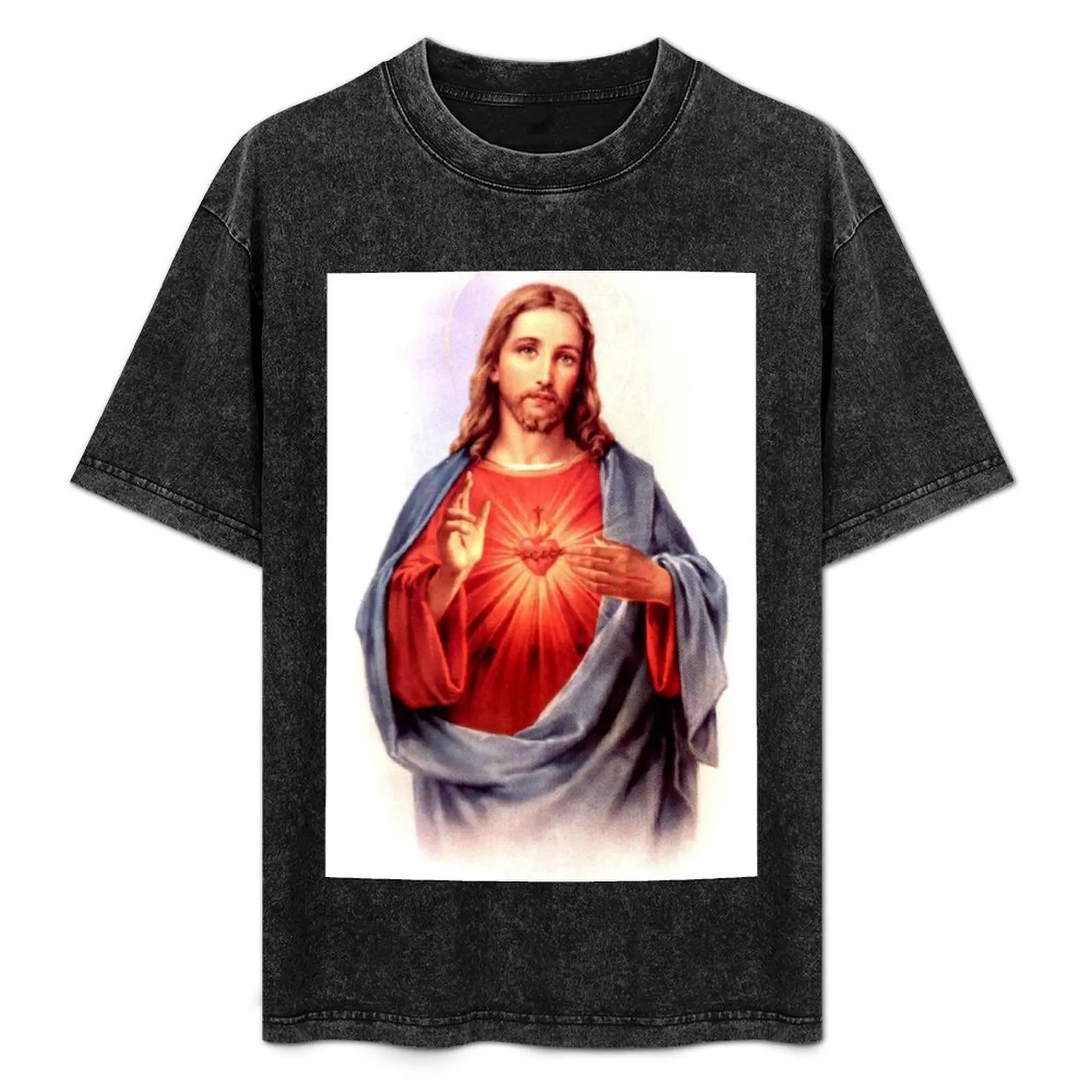 

Sacred Heart of Jesus T-Shirt Classic Crew Neck Cotton T-Shirt