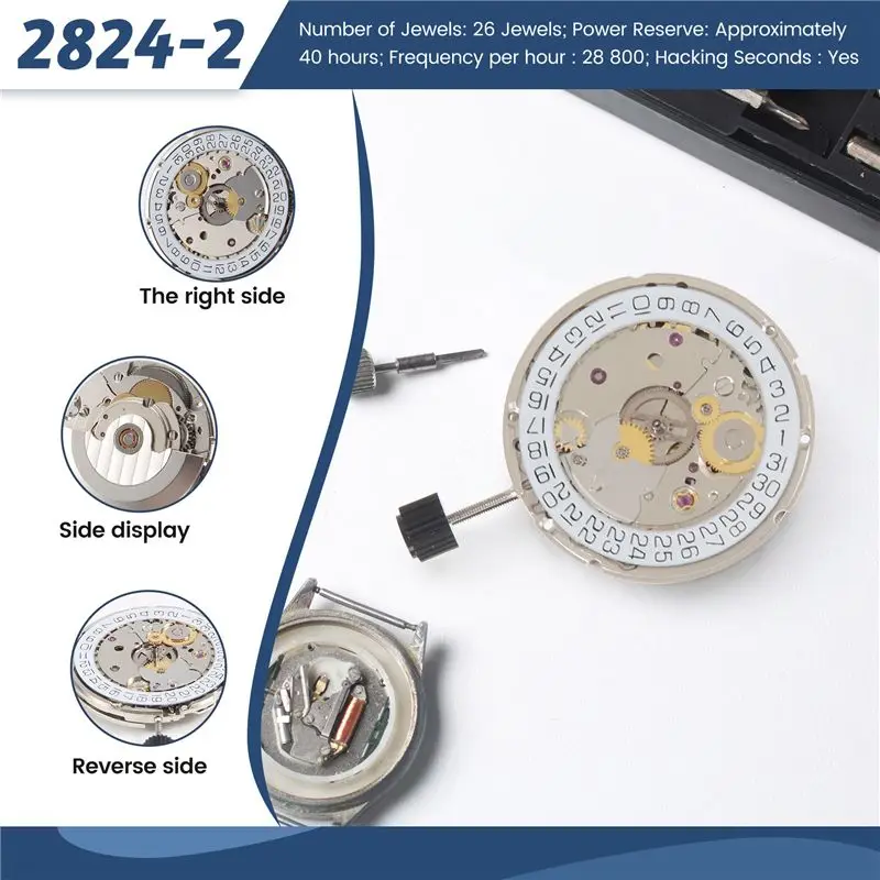 Special Offer~For ETA 2824-2 SELLITA SW200 White 3H Mechanical Watch Clock Movement