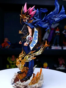 Yugi Muto Figurine Dimensi Permainan Gelap Figur Aksi Monster Duel Koleksi Patung PVC 28cm Ornamen Hadiah Mainan Anak-anak 12 darkflash penjualan terbaik - №