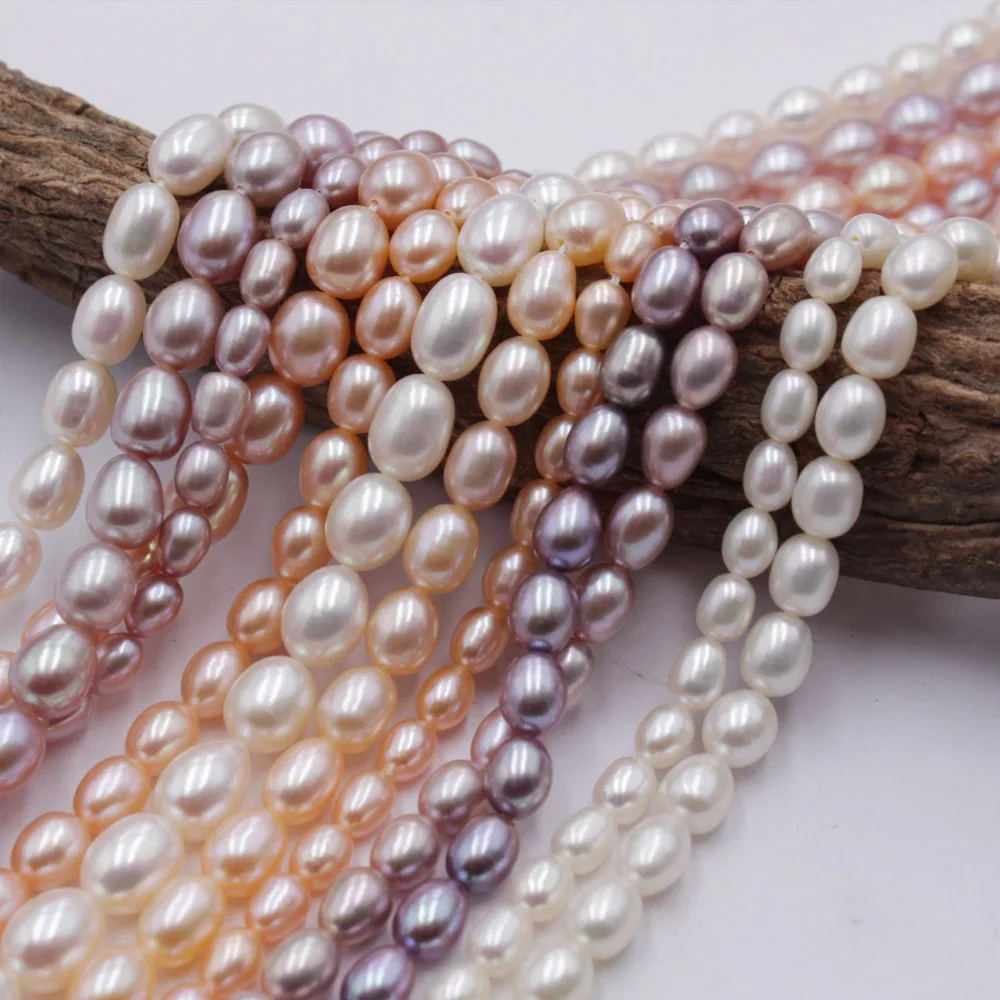 

AAAA 4-9mm High Quality Rice Shaped Semi-finished Beads Natural Freshwater Pearls for Jewelry Making DIY Necklace Accessories