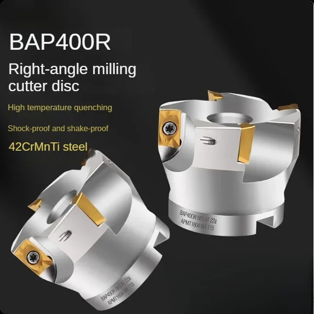 

Фреза дисковая BAP400R для ЧПУ 90 ° Фрезерная головка с прямым углом заточки, оснащенная фрезерными пластинами APMT1604 125 160 180 200