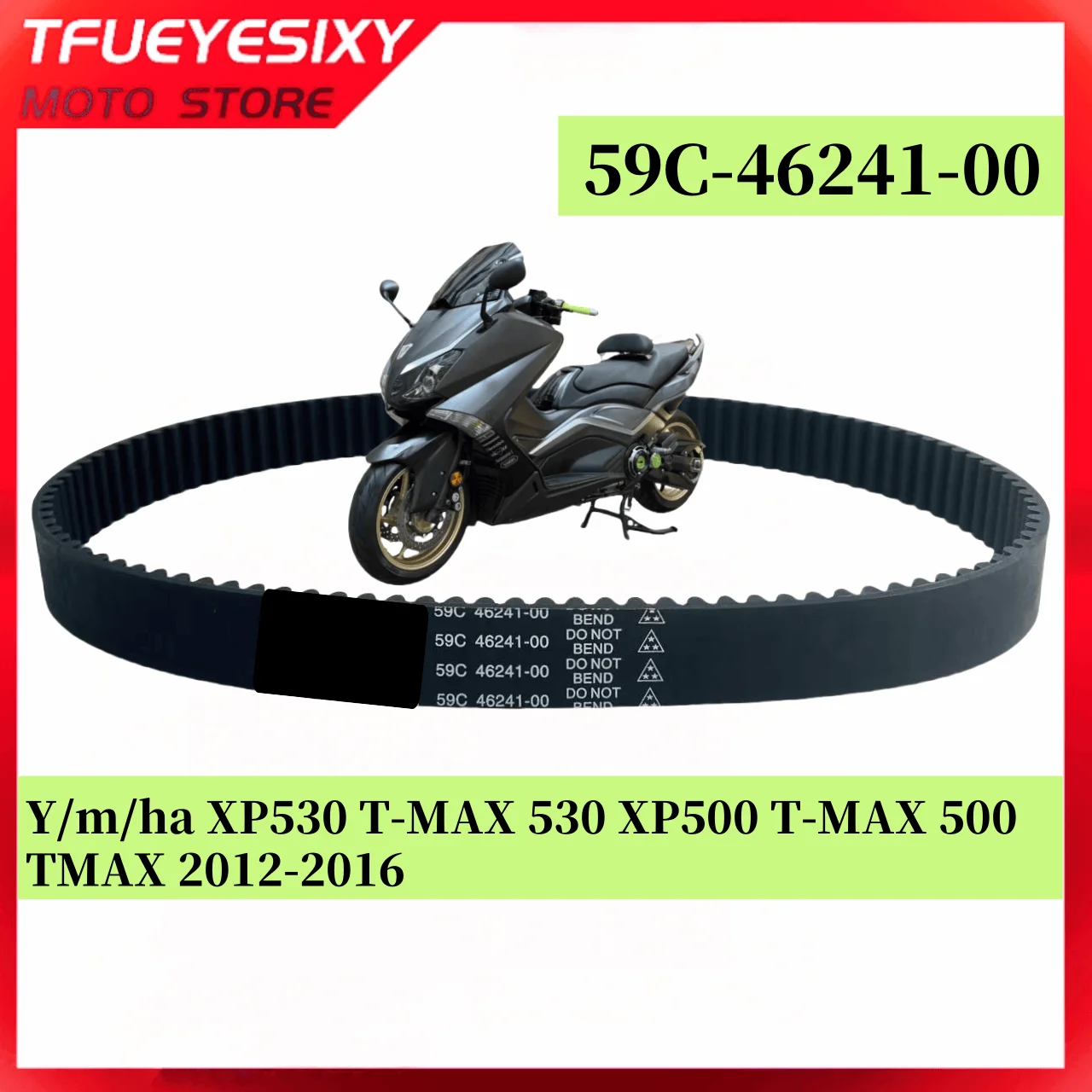 

Drive Belt For Y/m/ha XP530 T-MAX 530 XP500 T-MAX 500 TMAX 2012 2013 2014 2015 2016 59C-46241-00 59C-17641-00 Transmission Belt