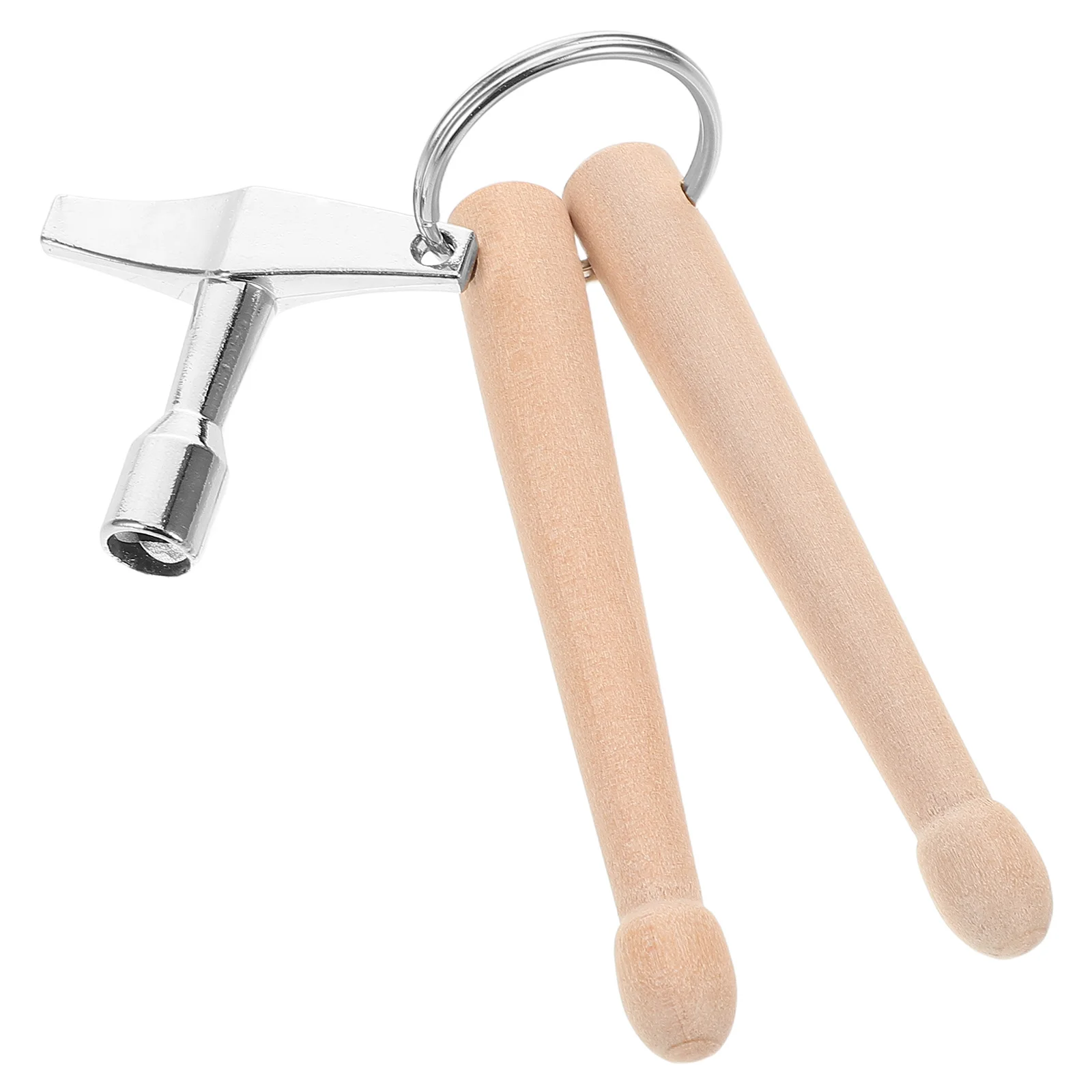 

Mini Drumstick Keychain Polished Wood Drum Mallet Key Ring For Backpack Handbag Purse Organizer Drummer Music Pendant