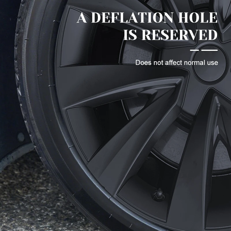 4PCS Untuk Tesla Model 3 2017-2023 Tutup Roda Model Turbin 18 Inci Pengganti Tutup Hub Mobil Aksesoris Mobil Full Rim