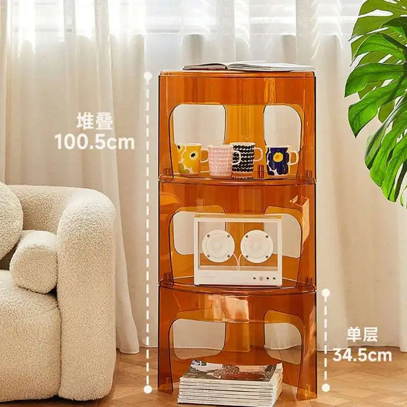 

Tv Bed Side Acrylic Table Console Entryway Modern Acrylic Coffee Table Round Smart Meubles De Salon Living Room Furniture XF35XP