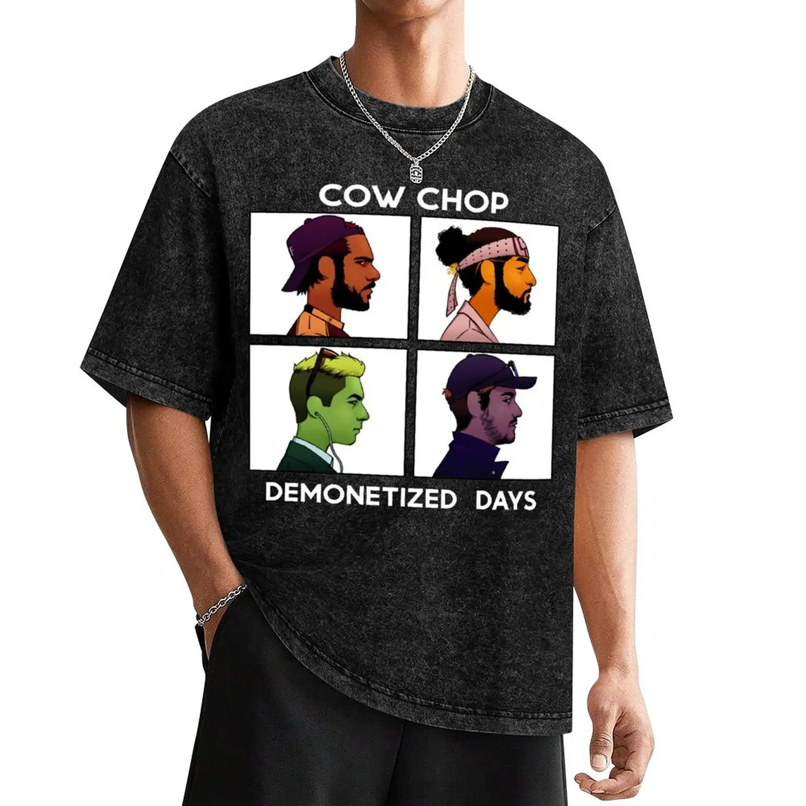 Cow chop demonetized days classic t shirt T-Shirt man t shirt sublime heavyweights tops fruit of the loom mens t shirts