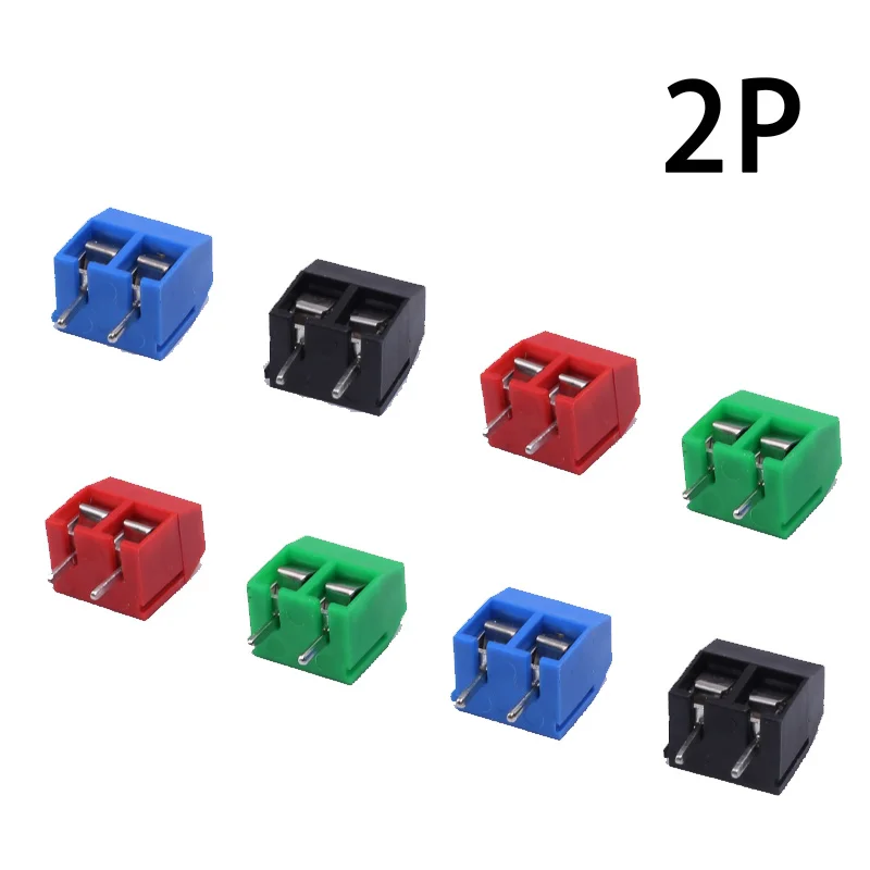 10/20/50 Teile/los KF301-5.0-2P KF301-3P KF301-4P Pitch 5,0mm Gerade Pin 2P 3P Schraube PCB Terminal Block Stecker Blau Grün