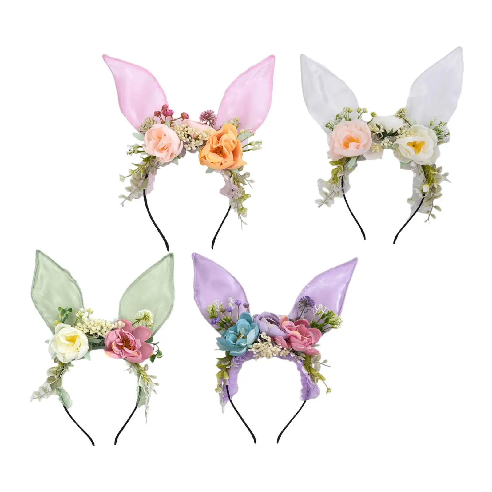 Bunny Ears Headband Headdress for Party Performance Wedding Carnival