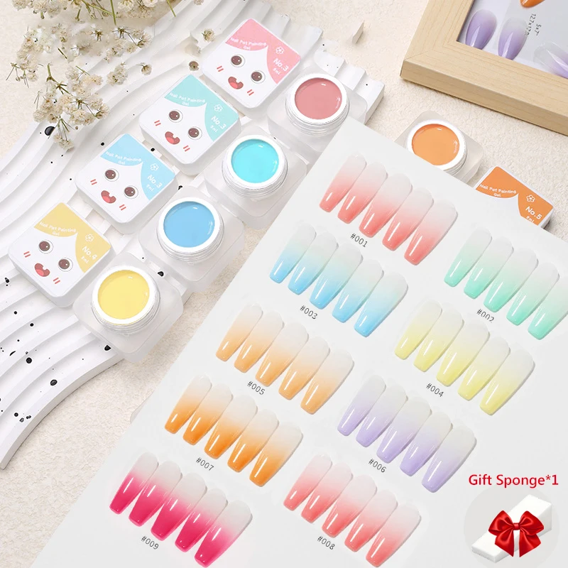 

8 мл гель-лак для дизайна ногтей, 11 цветов, 3D текстурированный масляный гель для рисования, градиентный лак для ногтей, замачиваемый УФ-гель для маникюра