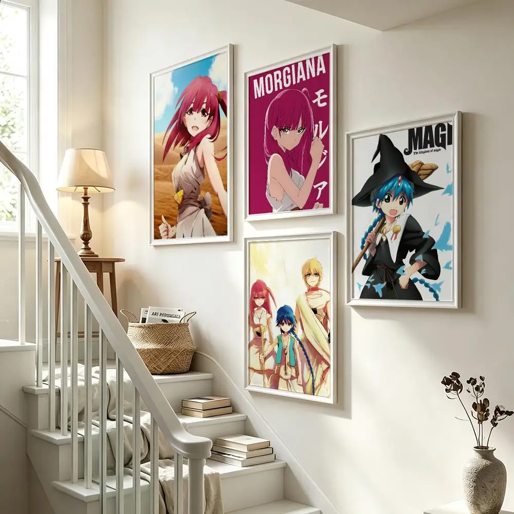 anime Magi: The Labyrinth of Magic Poster Poster HD Waterproof Self-adhesive Art Print Wall Decor for Bedroom Living Room Gift