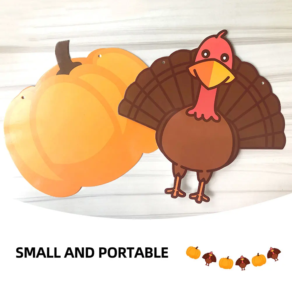 

1Pcs Thanksgiving Party Banner Decorative Paper Bunting for Wall Party Decoration Supplies Photo Backdrop Joyful Atmosphere Easy