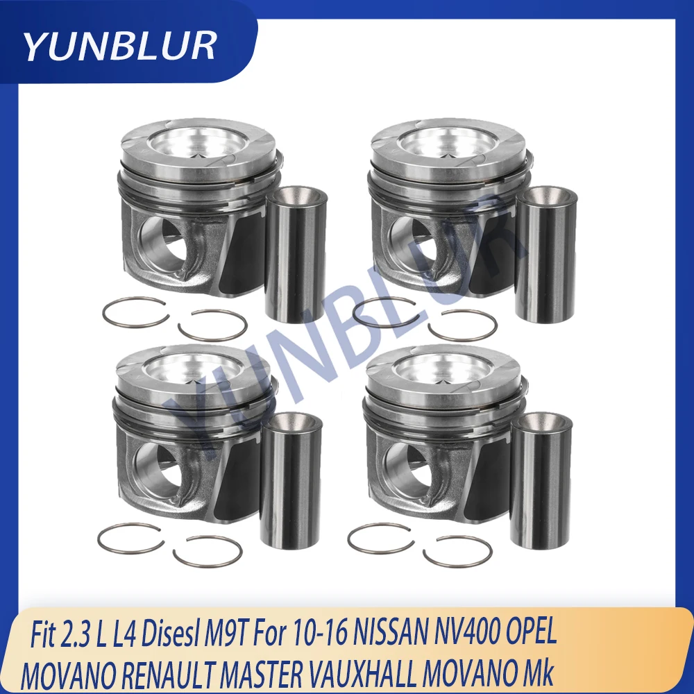 STD Engine Parts Piston Rings Set Fit 2.3 L L4 Disesl M9T For 10-16 NISSAN NV400 OPEL MOVANO RENAULT MASTER VAUXHALL MOVANO Mk
