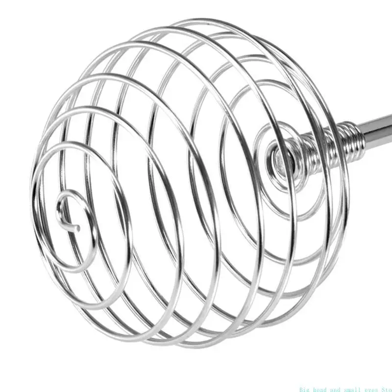

581C Весенний венчик для яиц из нержавеющей стали, ручные вращающиеся венчики, блендеры, ручной миксер для яиц с маслом, молока