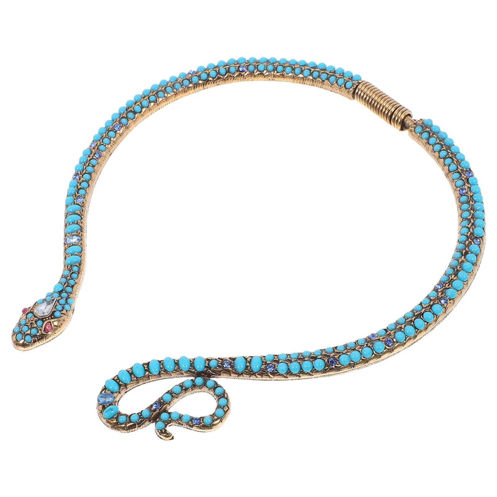 

1Pcs Alloy Snake Necklace Vintage Clavicle Chain Snake-Shaped False Collar Retro Animal Jewelry Neck Jewelry for Party