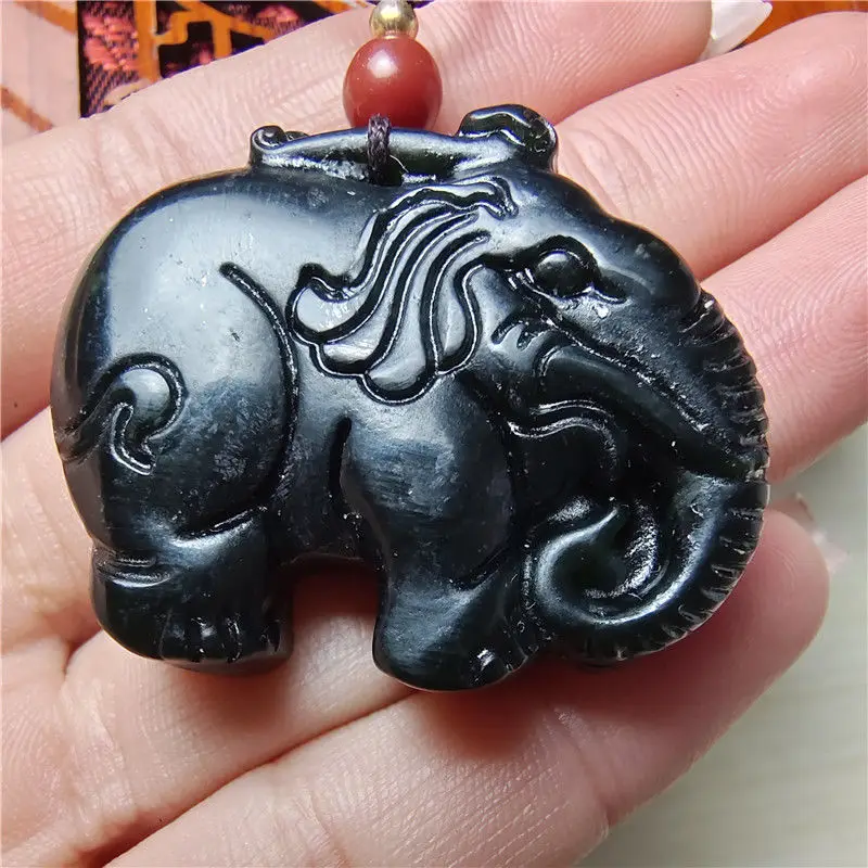 Elephant Pendant Health Medicine King Stone Auspicious Ruyi Necklace Magnetic Therapy Health Care Baby Elephant Pendant