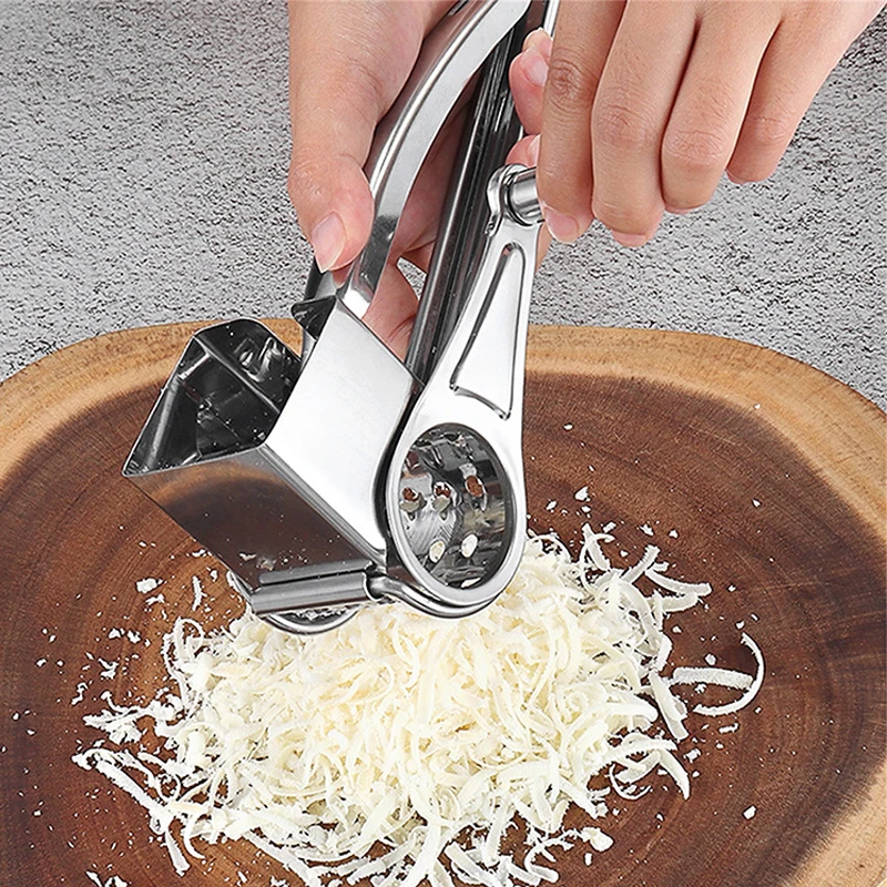 Rotating Cheese Grater Stainless Steel Chocolate Parsley Herbs Nuts Grinder Kitchen Baking Tool