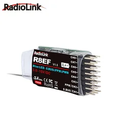 Radiolink R8EF 2.4Ghz 8 Channels RC Receiver Support S-Bus/PPM/PWM Signal for 8CH T8FB T8S RC Transmitter RC Car Boat Airplane