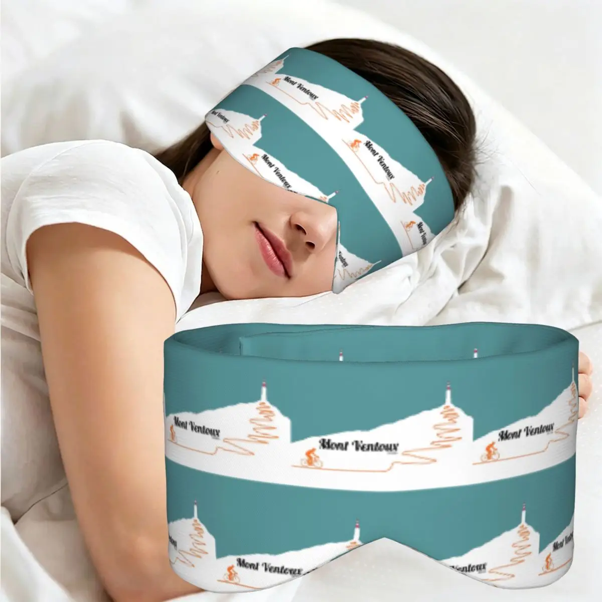 Mont Ventoux Cycling Artwork sleep mask Light Blocking Portable Eye Cover for Girls Boys Travel Party Gift Eyeshade eyepatch