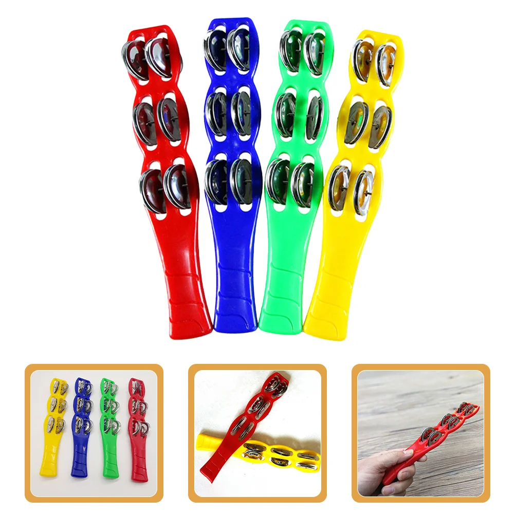 

4 Pcs Liuling Board Eraser Musical Instrument Jingle Sticks Plastic Instruments