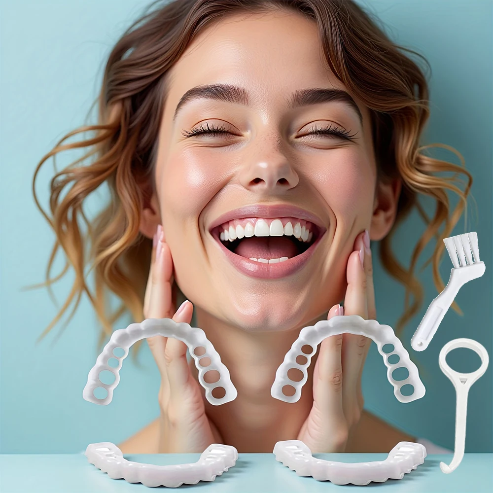

Mini Portable Teeth Veneers, Instant Smile Whitening Cover, Easy to store in bag for anytime emergency use H2931