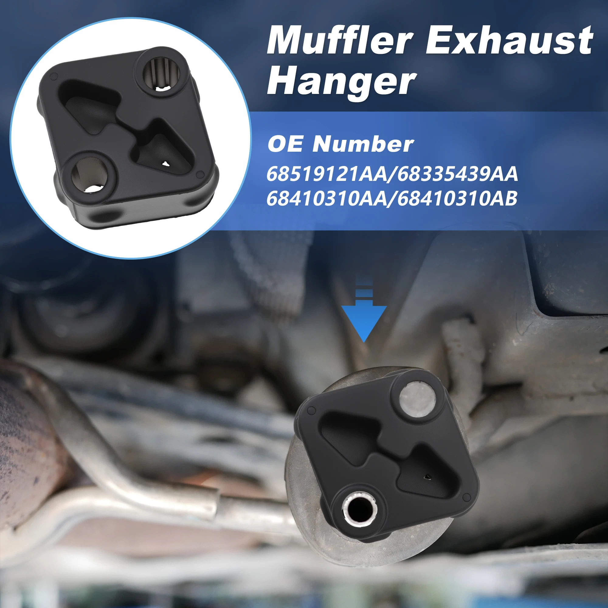 UXCELL 2pcs Left Right Exhaust Pipe Support Isolator Mufflers for Ram 1500 2019-2025