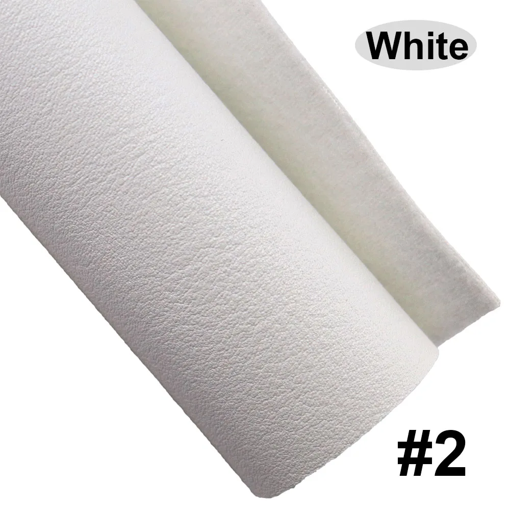 30cmx134cm Plain Solid White Glitter Fabric and Lichee Textured Faux Synthetic Leather For DIY shoes HD003m