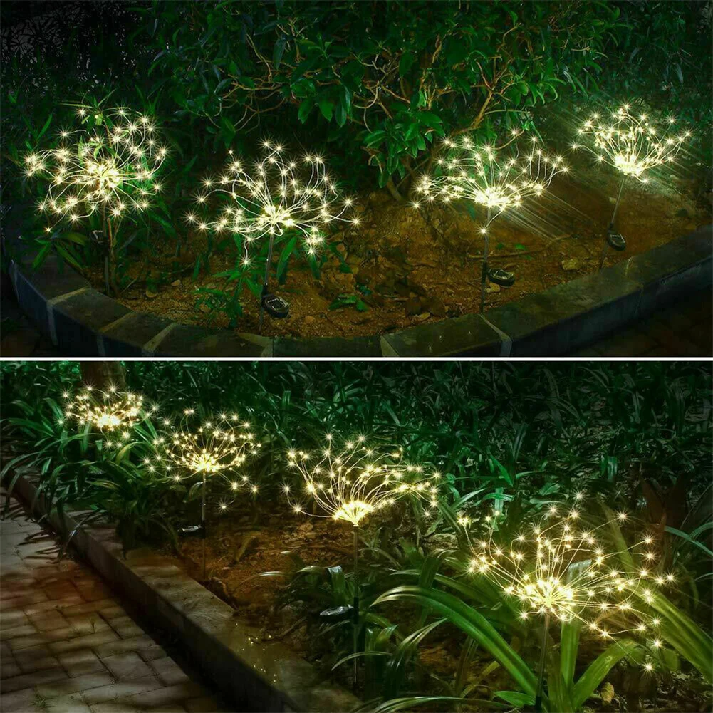 150 pz/set Led luci solari per fuochi d'artificio impermeabile percorso esterno prato giardino luce decorazione lampada da prato decorazioni per la casa