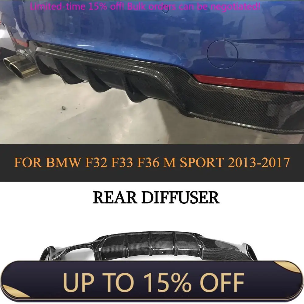 P Style Carbon Fiber F36 Rear Diffuser Lip For BMW 4 Series F32 F33 F36 M Sport 13-17