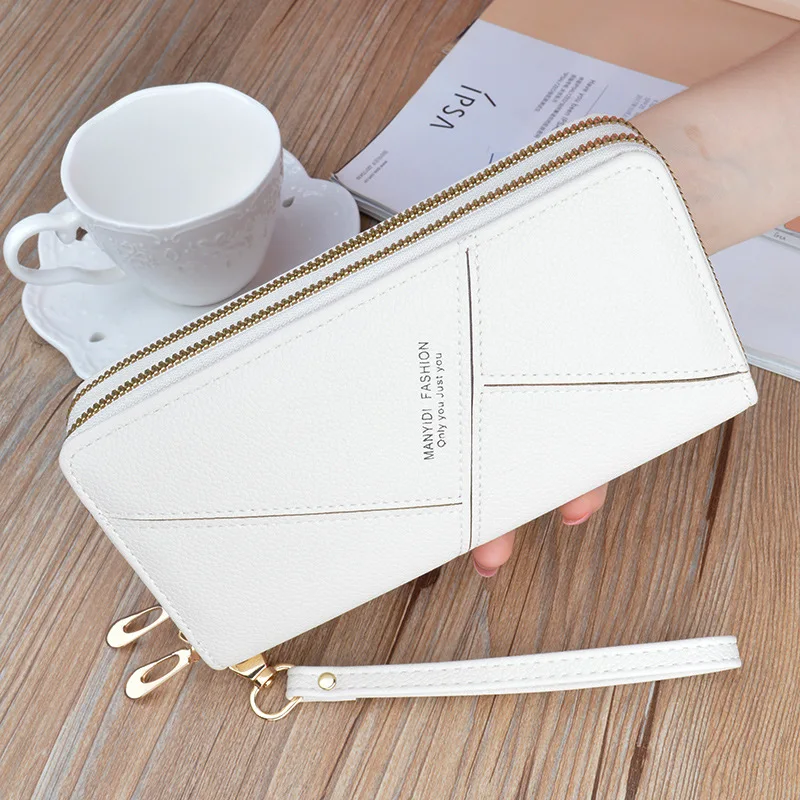 Long Women's Wallet Female Purses Large Double Zipper Womens Purse White Wallet Phone Bag Card Holder Wallets Portrfeuille femme