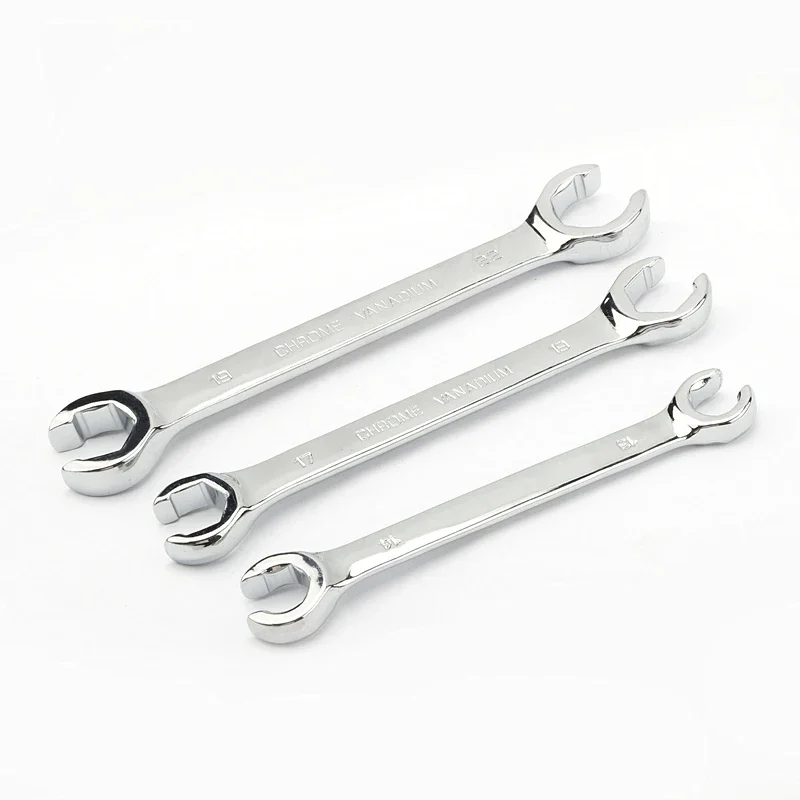 Oil Pipe Flare Nut Wrench Open Ring Double Head Spanner 810-12 mm High Torque Espelho Hand Tool Chave de Freio para Reparo do Carro 1pc