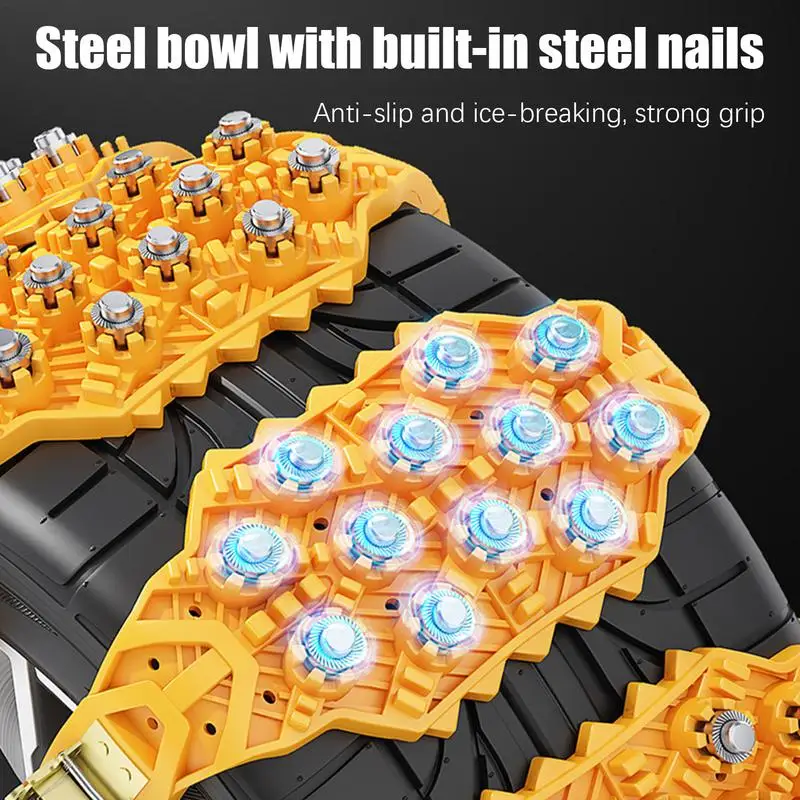 

Snow Chains Hollow Out Heavy Duty Truck Snow Chain Reusable Tyre Tool Multifunctional Muddy Icy Ground Car Chains Snow Mud Tire