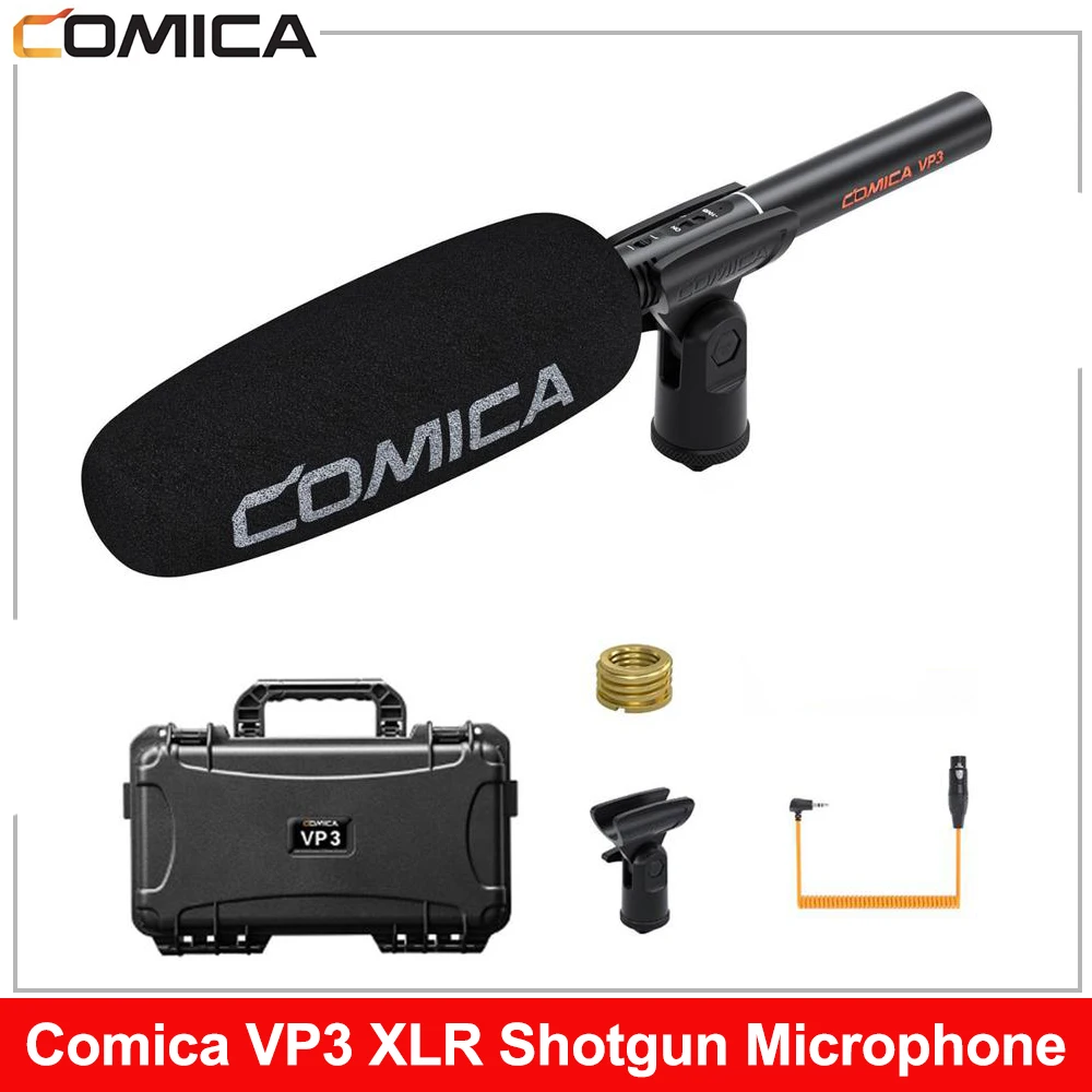 

Comica VP3 Super Cardioid Condenser XLR Shotgun Microphone
