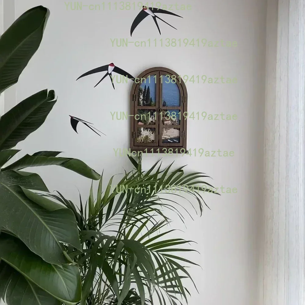 Balance Swallow Hangings Nordic Rotating Silent Wind Chimes Balcony Garden Decorative Home Decor Pendant for Children Room
