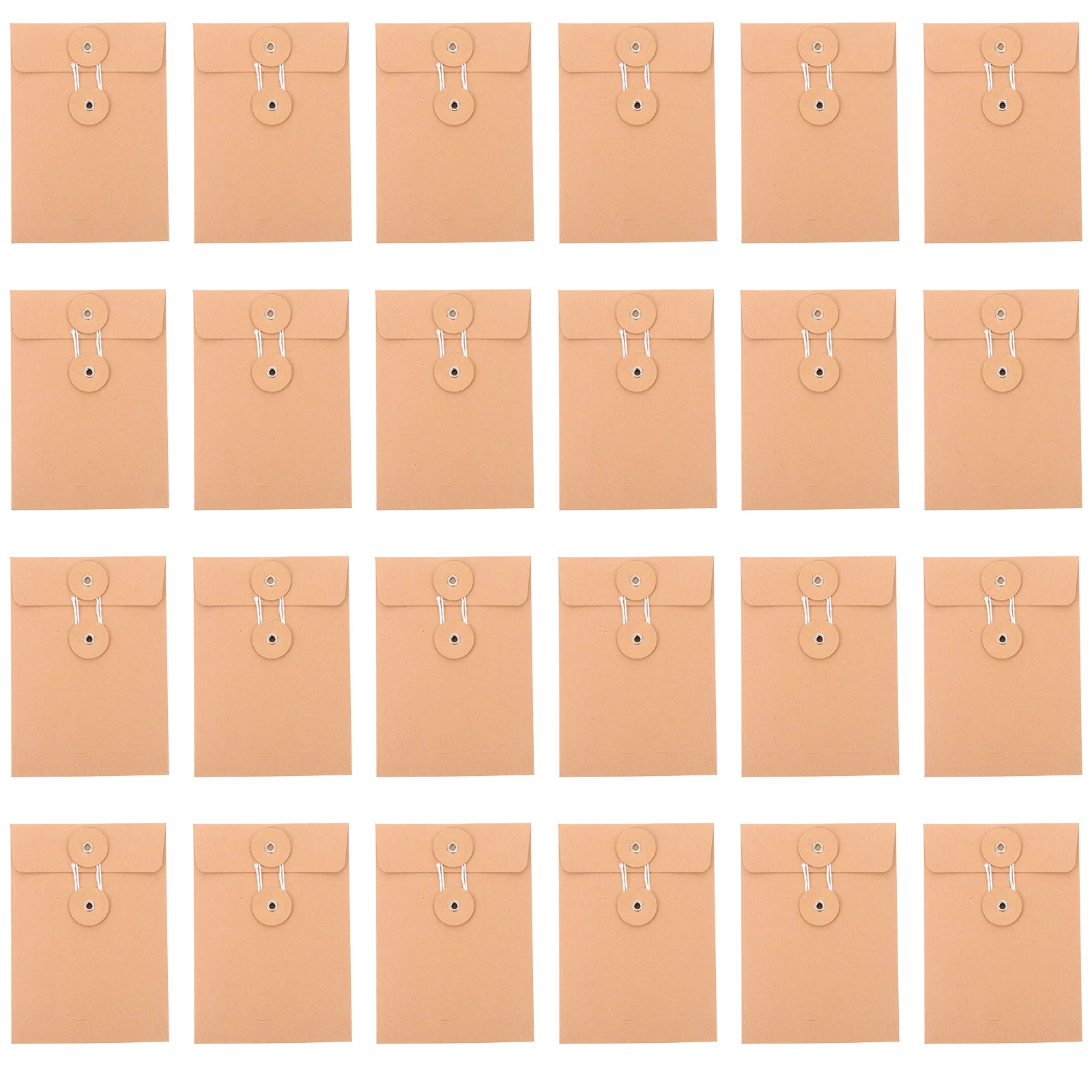 25 Pcs Profile Photo Bag Paper Document Pouch Pocket Storage String Filing Envelope Kraft Holder Office Accessory