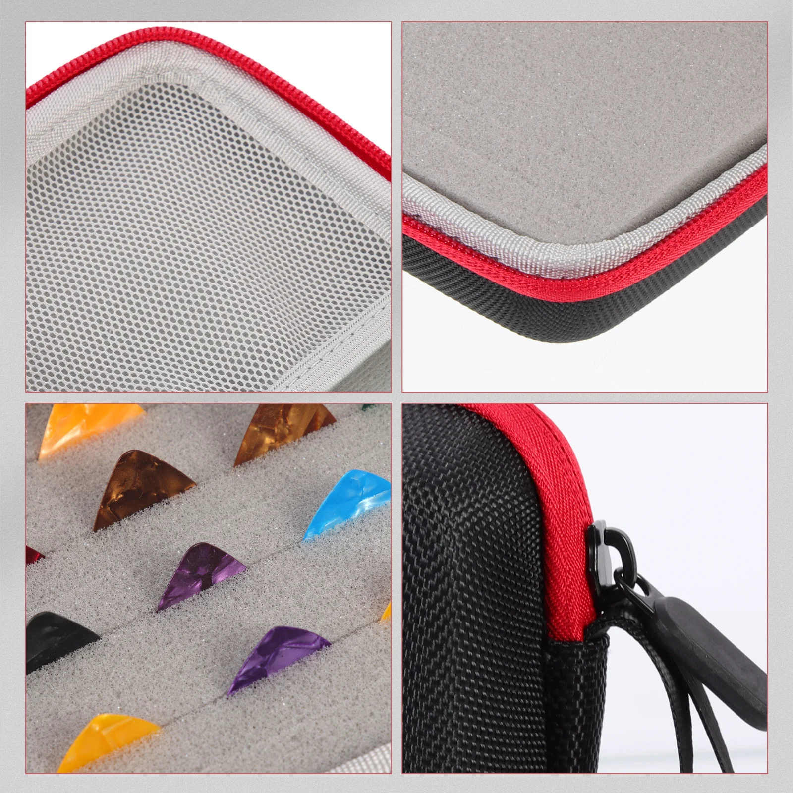 1 مجموعة 1 مجموعة يختار حامل تخزين دائم للكهرباء الغيتار الشعبي Plectrums المحمولة اختيار الحاويات السلس سستة العملي #1