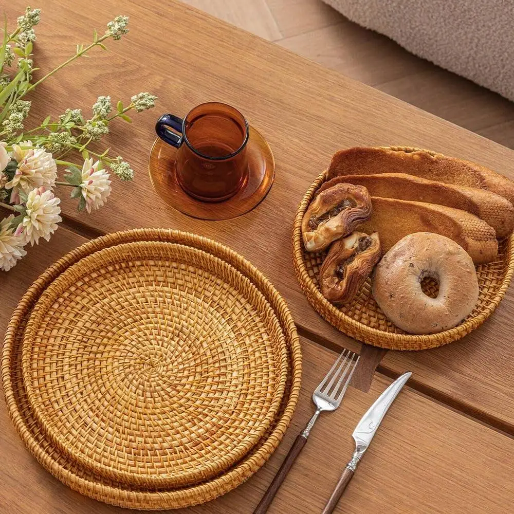 

1count Wood Round Tray Sapele — японская корзина для хлеба ручной работы, тарелка для фруктов и сыра, креативное блюдо для завтрака, праздник