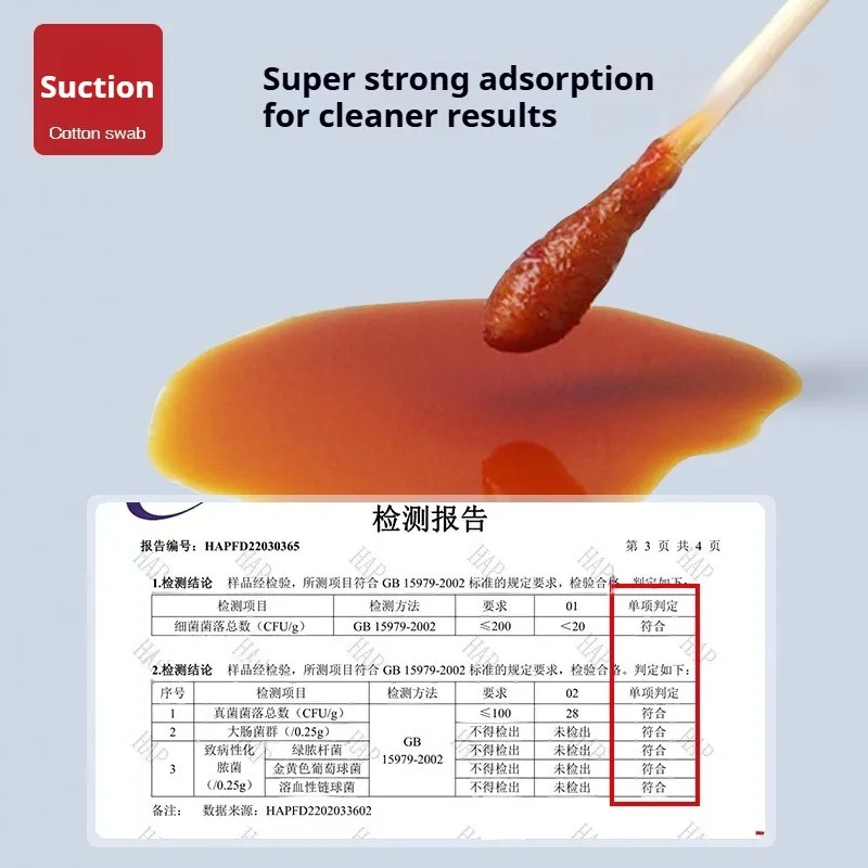 500 قطعة من مسحات القطن الخشبية ذات الرأس المزدوج - متعددة الأغراض للمكياج والتنظيف والعناية بالحيوانات الأليفة والاستخدام اليومي #6
