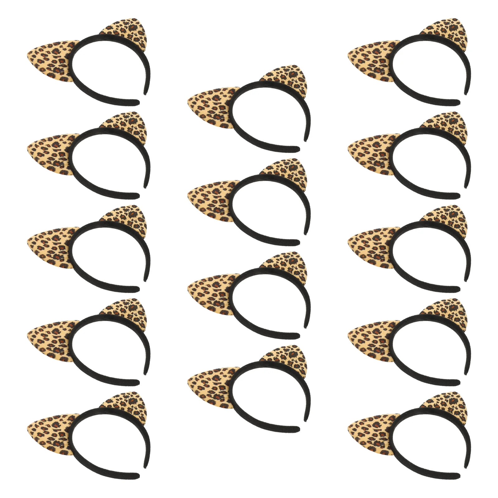 

14 Pcs Leopard Cat Ear Headband Costume Ornament Hairband Ears Girls Headbands Modeling Fabric Party Headdress Lovely