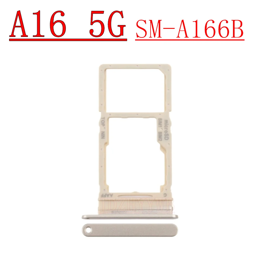 Dual Single Chip SIM Card Tray For Samsung Galaxy A16 5G A166B A166P A165F Phone SIM1 + SIM2 Card Tray Part image 5