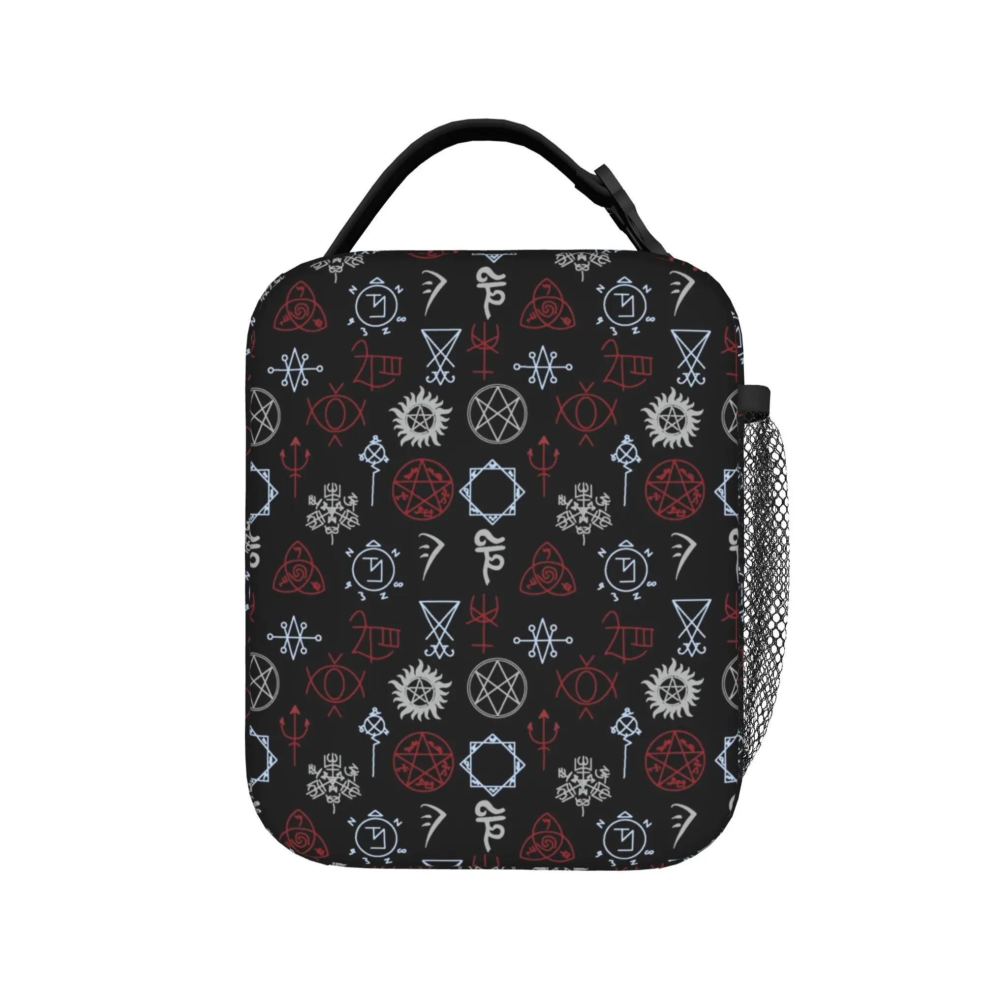 

Термосумки для обедов Supernatural Sigils, термосумка для еды, контейнер для еды, вместительная сумка-тоут для девочек и мальчиков, для пляжа и пикника