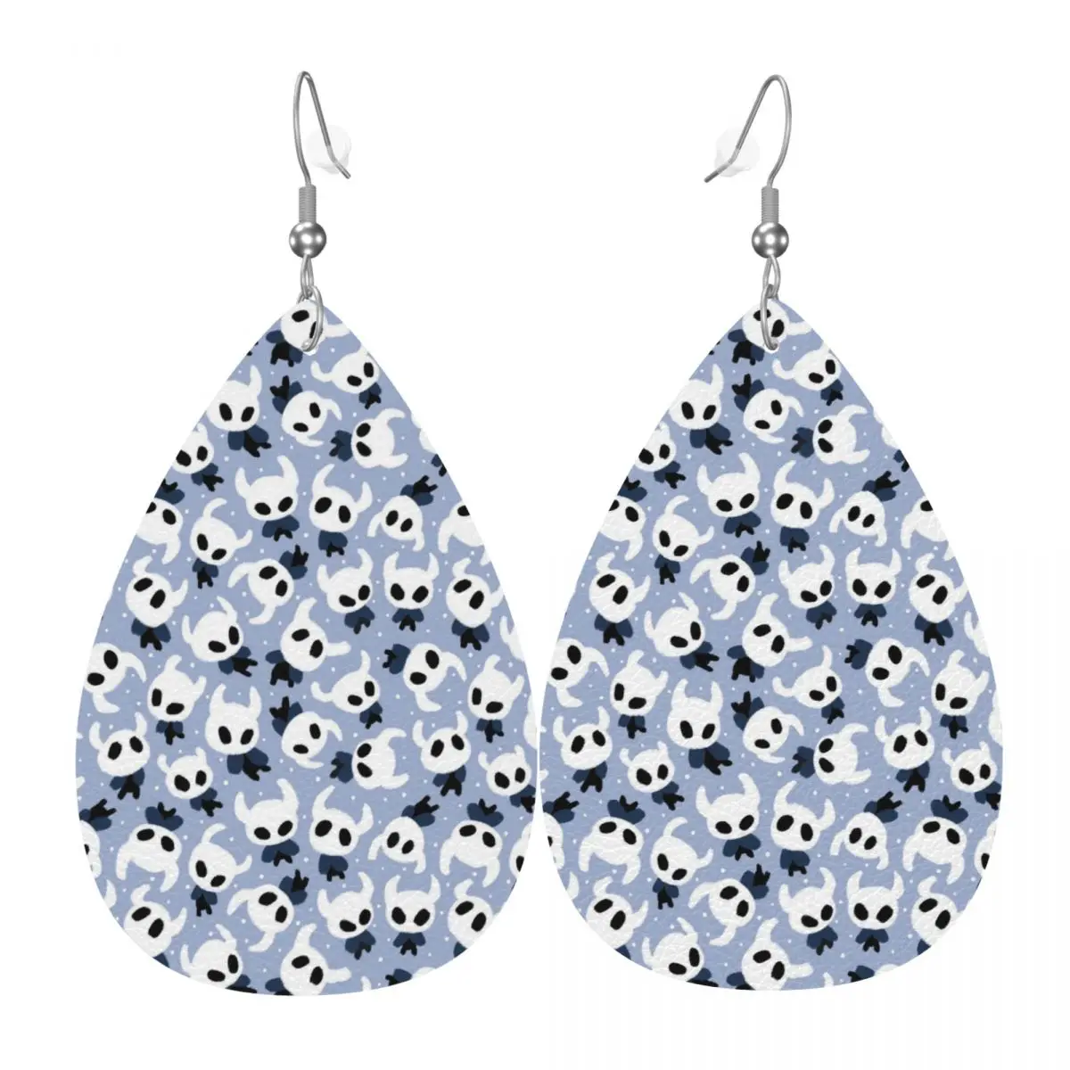 

Custom Anime Game Hollow Knight PVC Leather Earrings Dangle Earrings Jewelry For Women For Wife Mother Gift