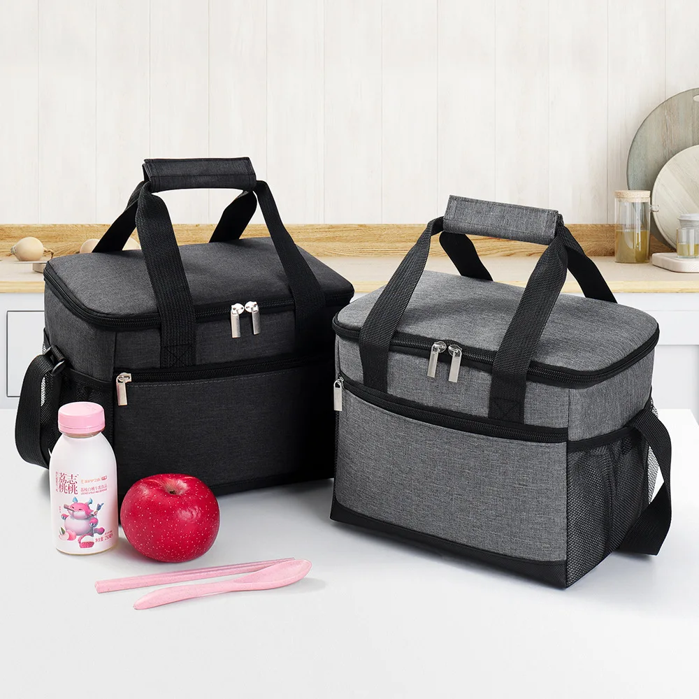 Unisex Insulated Lunch Box 15L Large Capacity Portable Insulation Bag Leak-Proof Soft Lunch Insulation Pouch Ideal for Work