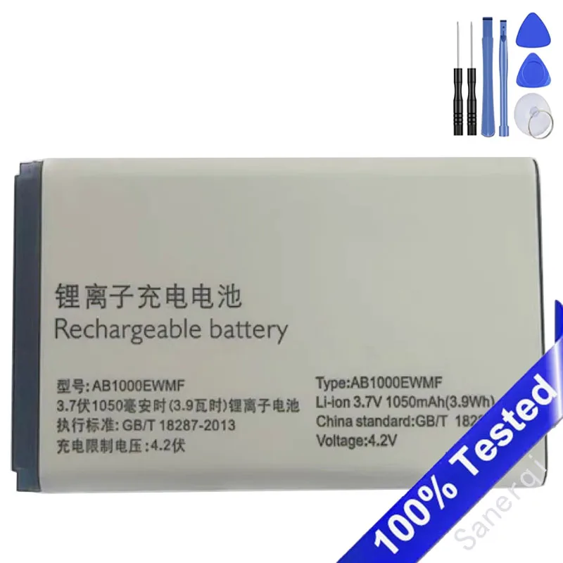 Batería AB1000EWMT de 1000 mAh para Teléfono Celular Xenium E109 E111, Original AB1000EWMF para Philips CTE109 CTE111, Teléfono Móvil