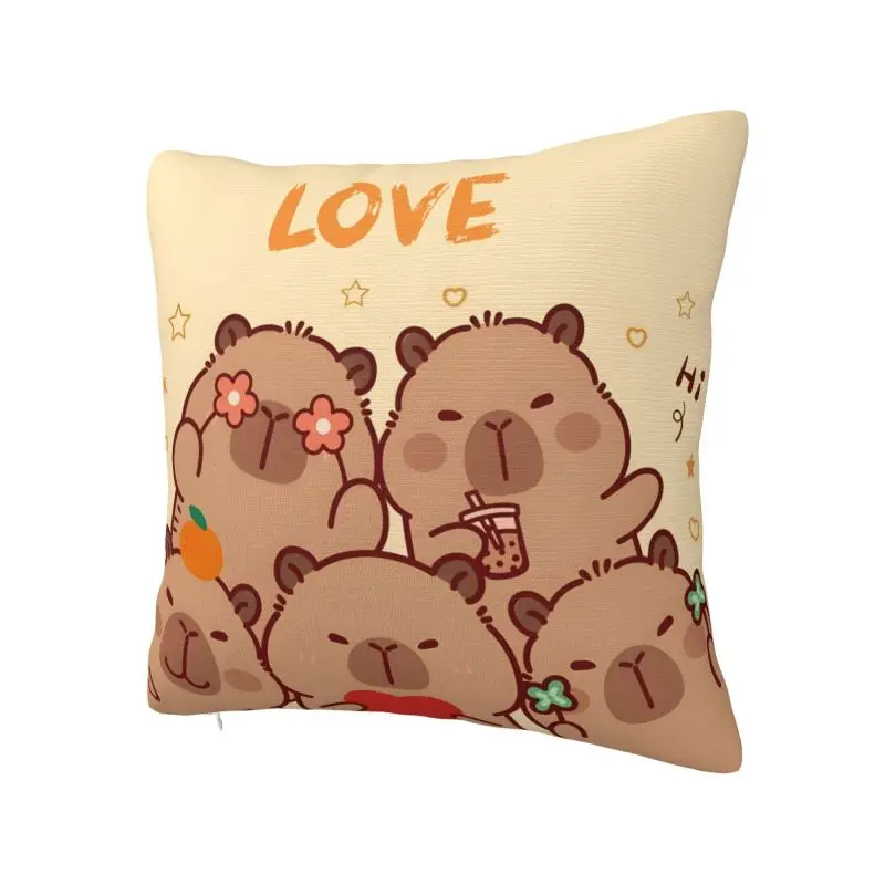 Giant Cavy Capybara Throw Pillow Covers Home Decor 3D Printing Sofa Chair Cushion Cover Polyester Soft Pillowslip Dakimakura