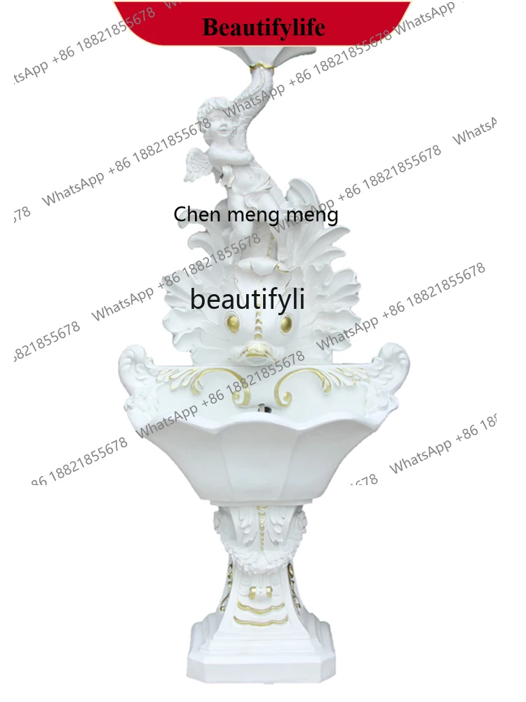 

X European-Style Artificial Mountain and Fountain Living Room Villa Courtyard Spray Pond Waterscape Floor Ornaments