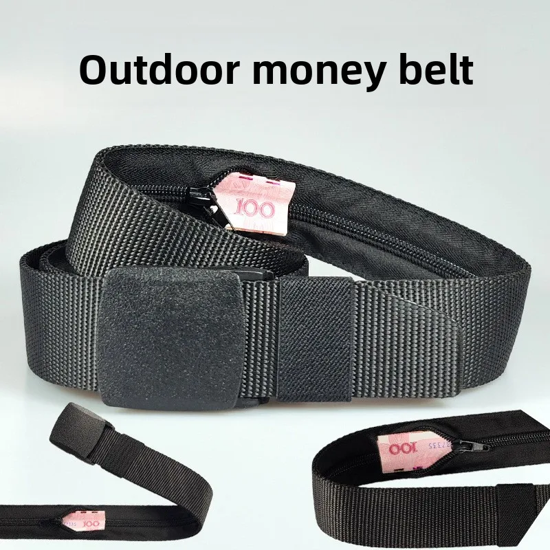 

Hidden Money Artifact Outdoor Tactical Nylon Hidden Money Belt Military Training Sports Safety Wallet Belt
