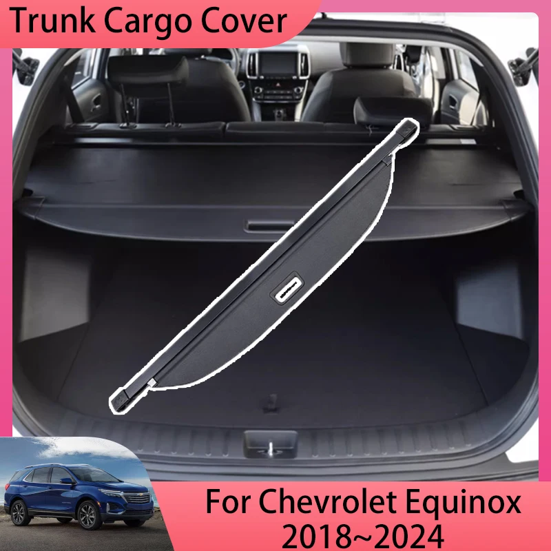 

For Chevrolet Equinox Holden 2018~2024 2023 MK3 Car Trunk Curtain Cargo Cover Increase Storage Space Luggage Security Organizer